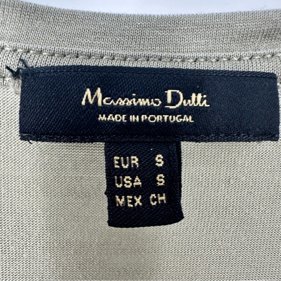 Massimo Dutto Green Short Sleeve Shirt V Neck Top Womens Small - Picture 2 of 5